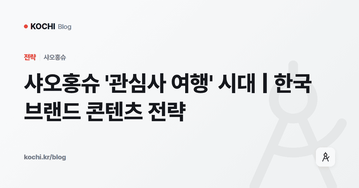 샤오홍슈 '관심사 여행' 시대 | 한국 브랜드 콘텐츠 전략