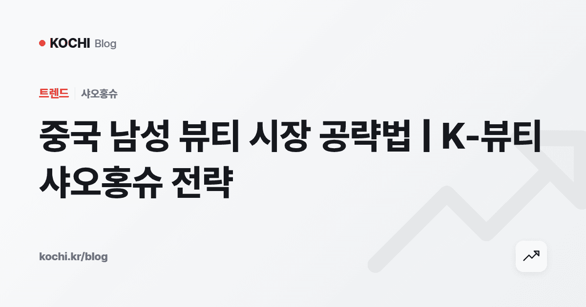 중국 남성 뷰티 시장 공략법 | K-뷰티 샤오홍슈 전략