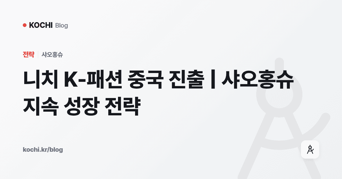 니치 K-패션 중국 진출 | 샤오홍슈 지속 성장 전략